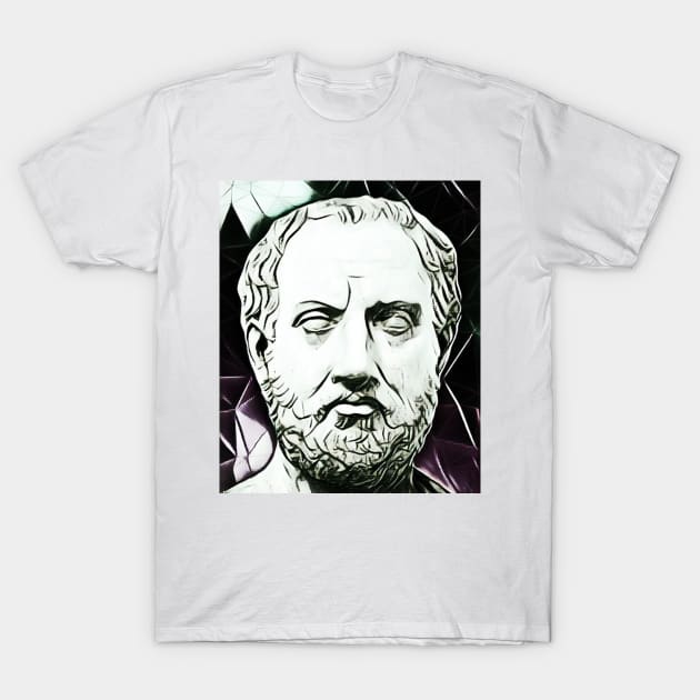 Thucydides Black and White Portrait | Thucydides Artwork 3 T-Shirt by JustLit